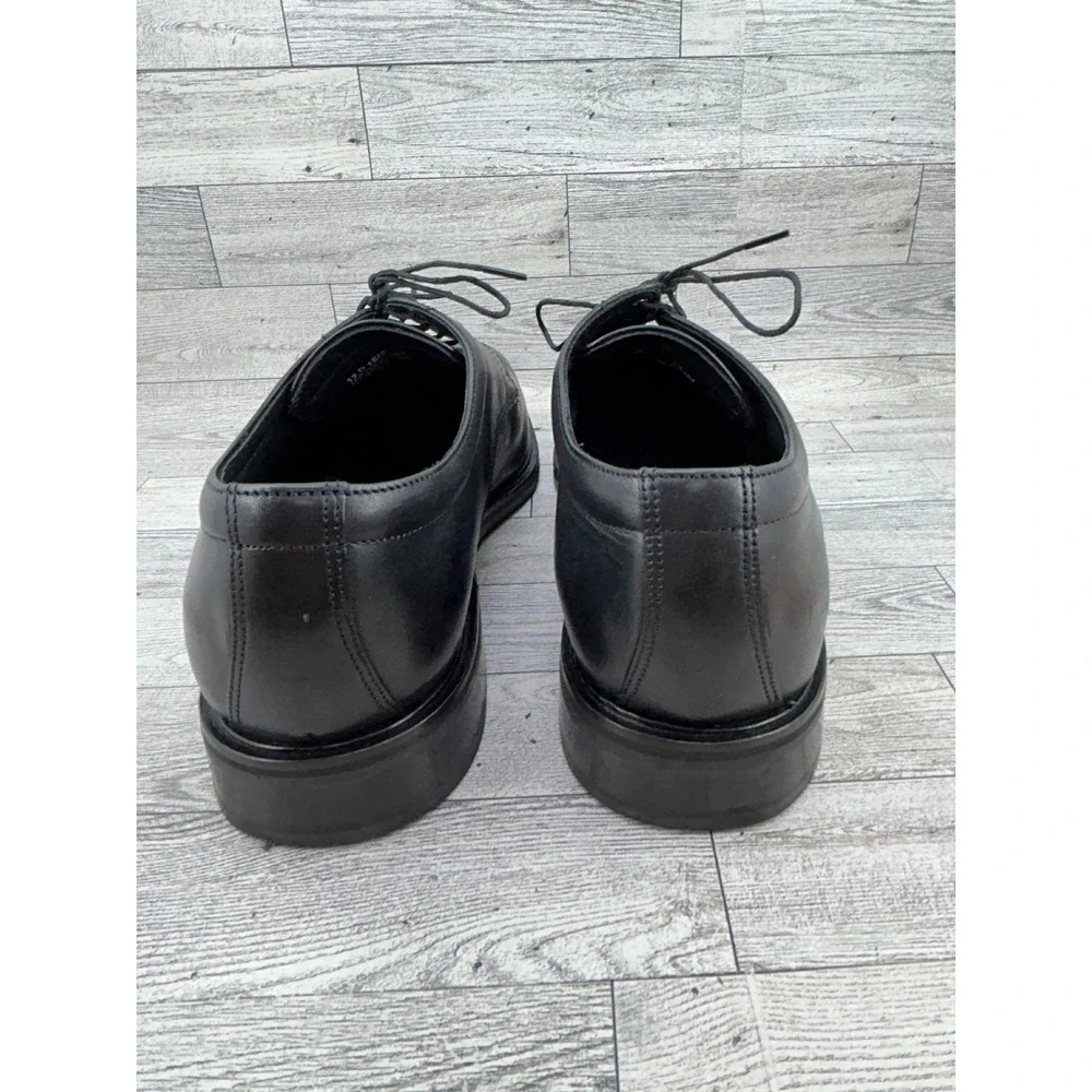 Florsheim Comfortech DM2 Men Sz 12D Black Leather Bicycle‎ Toe Oxfords 18291-01